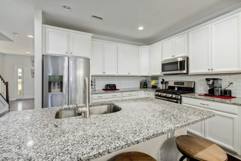 microwave in kitchen